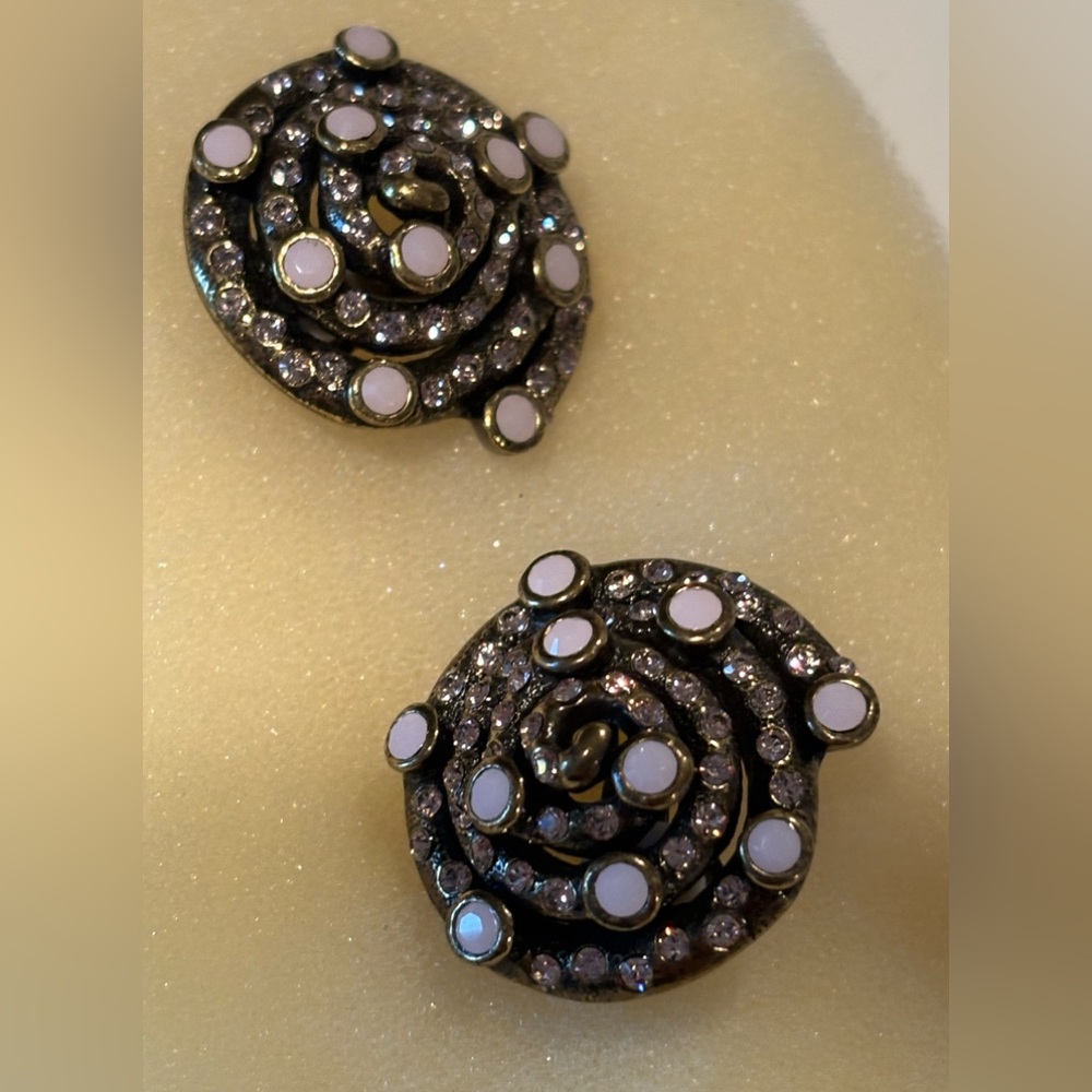 Heidi Daus Spiral Clip-On Earrings with Crystal Accents